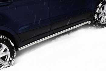 6 349 р. Защита порогов Souz96 (нержавеющая сталь d60)  Ford EcoSport (2013-2019)  с доставкой в г. Калуга. Увеличить фотографию 1