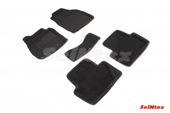 4 999 р. Комплект 3D ковриков в салон (ворсовые / чёрные) Seintex  Ford EcoSport (2013-2019)  с доставкой в г. Калуга. Увеличить фотографию 1