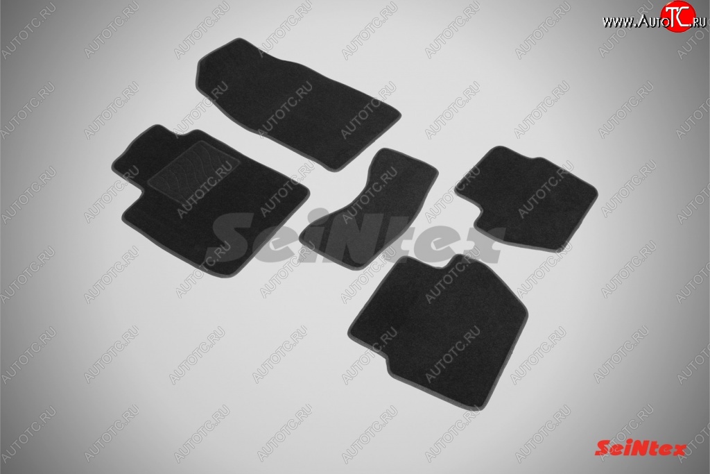 2 599 р. Износостойкие коврики в салон SeiNtex Premium LUX 4 шт. (ворсовые)  Ford EcoSport (2013-2019)  с доставкой в г. Калуга