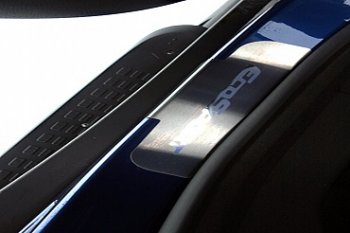 665 р. Накладки на внутренние пороги салона Souz96 (без логотипа)  Ford EcoSport (2013-2019)  с доставкой в г. Калуга. Увеличить фотографию 1