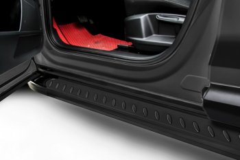 19 349 р. Пороги алюминиевые Slitkoff  Ford EcoSport (2017-2024) (Prestige Black)  с доставкой в г. Калуга. Увеличить фотографию 1