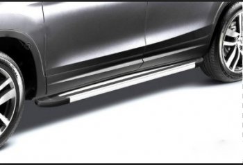Алюминиевые пороги Arbori Luxe Silver Ford EcoSport рестайлинг (2017-2024)