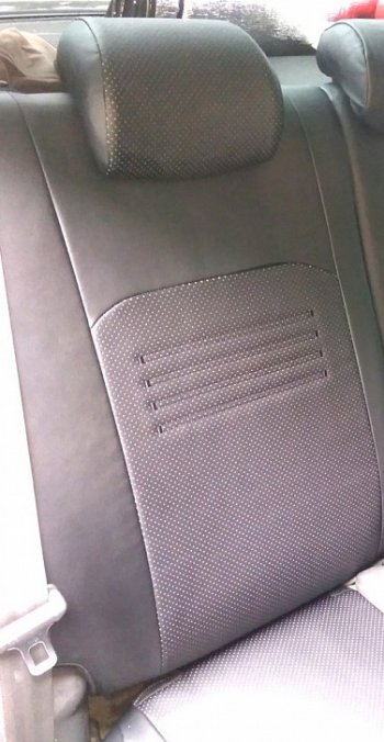 8 599 р. Чехлы для сидений (Titanium) Lord Autofashion Турин (экокожа)  Ford EcoSport (2013-2024) (Чёрный, вставка чёрная)  с доставкой в г. Калуга. Увеличить фотографию 4