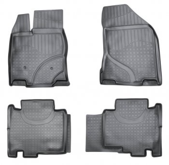 2 389 р. Комплект ковриков в салон Norplast Unidec  Ford Edge  2 (2015-2024) (Цвет: черный)  с доставкой в г. Калуга. Увеличить фотографию 1