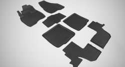 4 599 р. Износостойкие коврики в салон с высоким бортом SeiNtex Premium 6 шт. (резина)  Ford Explorer  U502 (2015-2018)  с доставкой в г. Калуга. Увеличить фотографию 1