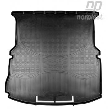 3 069 р. Коврик багажника Norplast (сложенный 3 ряд)  Ford Explorer  U502 (2010-2019) (Черный, с погрузочным ковриком (фартуком))  с доставкой в г. Калуга. Увеличить фотографию 1