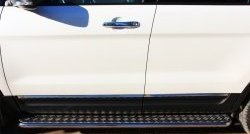 19 799 р. Широкая защита порогов Russtal  Ford Explorer  U502 (2010-2016)  с доставкой в г. Калуга. Увеличить фотографию 2