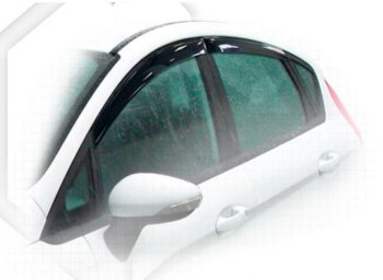1 989 р. Дефлектора окон CA-Plastic  Ford Fiesta  6 (2008-2019) (Classic полупрозрачный, Без хром молдинга, Крепление только на скотч)  с доставкой в г. Калуга. Увеличить фотографию 1
