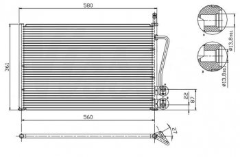 4 649 р. Радиатор кондиционера SAT Mazda 2/Demio DY дорестайлинг (2002-2005)  с доставкой в г. Калуга. Увеличить фотографию 1