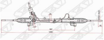 14 649 р. Рулевая рейка SAT (с ГУР) Ford Focus 3 седан дорестайлинг (2011-2015)  с доставкой в г. Калуга. Увеличить фотографию 1