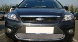 1 469 р. Сетка на бампер Russtal (хром) Ford Focus 2 седан рестайлинг (2007-2011)  с доставкой в г. Калуга. Увеличить фотографию 1