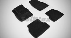 4 799 р. Износостойкие коврики в салон SeiNtex Premium 3D 4 шт. (ворсовые, черные) Ford Focus 2 хэтчбэк 3 дв. рестайлинг (2007-2011)  с доставкой в г. Калуга. Увеличить фотографию 1
