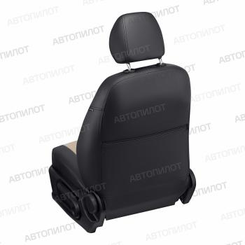 13 449 р. Чехлы сидений (GhiaTitanium, экокожа/алькантара) Автопилот  Ford Focus  2 (2004-2011) (черный/бежевый)  с доставкой в г. Калуга. Увеличить фотографию 5