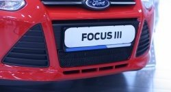1 839 р. Сетка на бампер Novline Ford Focus 3 хэтчбэк дорестайлинг (2010-2015)  с доставкой в г. Калуга. Увеличить фотографию 2
