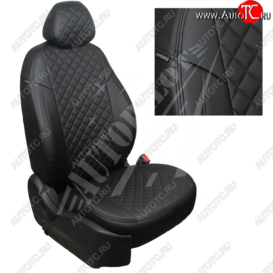 7 499 р. Чехлы сидений AUTOPILOT Экокожа (AmbienteTrend, задние спинка и сиденье 60/40)  Ford Focus  3 (2010-2019) (Черный + Черный)  с доставкой в г. Калуга