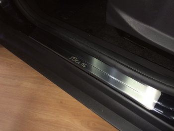 2 199 р. Накладки порожков салона INOX Ford Focus 3 универсал дорестайлинг (2010-2015) (Нержавеющая сталь)  с доставкой в г. Калуга. Увеличить фотографию 4