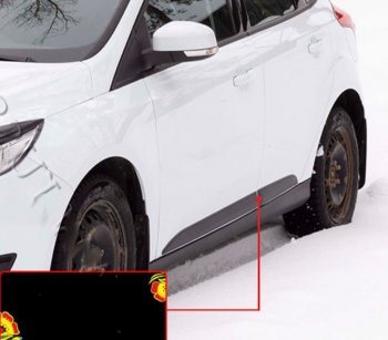 Молдинг двери задний левый RA Ford Focus 3 хэтчбэк рестайлинг (2014-2019)