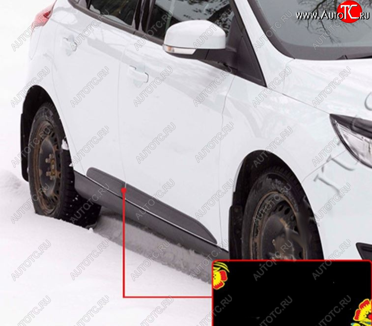 579 р. Молдинг двери задний правый RA  Ford Focus  3 (2014-2019) (Поверхность шагрень)  с доставкой в г. Калуга