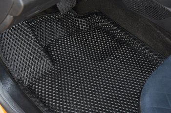4 749 р. Коврики в салон EVA 3D РОМБ (АКПП, полимер) Ford Focus 3 седан рестайлинг (2014-2019)  с доставкой в г. Калуга. Увеличить фотографию 3