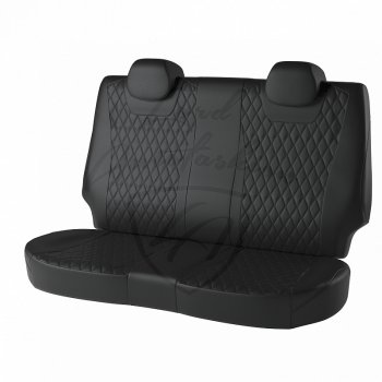 13 649 р. Чехлы для сидений Lord Autofashion Байрон (экокожа)  Ford Focus  3 (2010-2019) (Чёрный, вставка чёрная, строчка чёрная)  с доставкой в г. Калуга. Увеличить фотографию 2