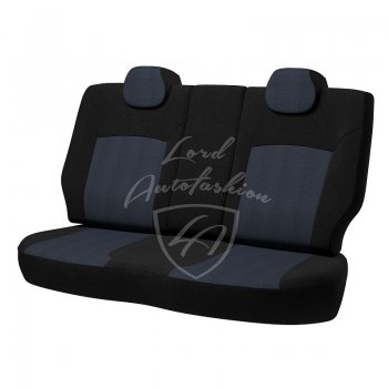 6 499 р. Чехлы для сидений Lord Autofashion Дублин (жаккард)  Ford Focus  3 (2010-2019) (Черный, вставка Ёж Синий)  с доставкой в г. Калуга. Увеличить фотографию 2