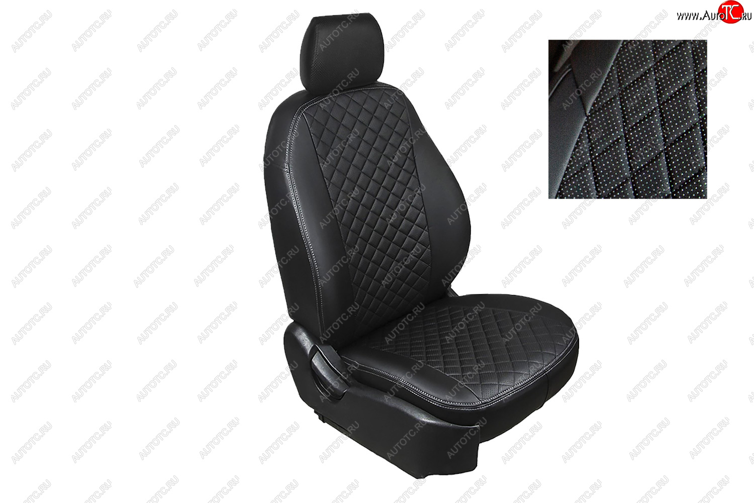 5 549 р. Чехлы для сидений Seintex Ромб Алькантара  Ford Fusion  1 (2002-2012)  с доставкой в г. Калуга