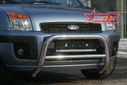 10 979 р. Защита переднего бампера Souz-96 (d60)  Ford Fusion  1 (2005-2012)  с доставкой в г. Калуга. Увеличить фотографию 1