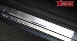 2 069 р. Накладки на внутренние пороги Souz-96 (без логотипа) Ford Fusion 1 хэтчбэк дорестайлинг (2002-2005)  с доставкой в г. Калуга. Увеличить фотографию 1