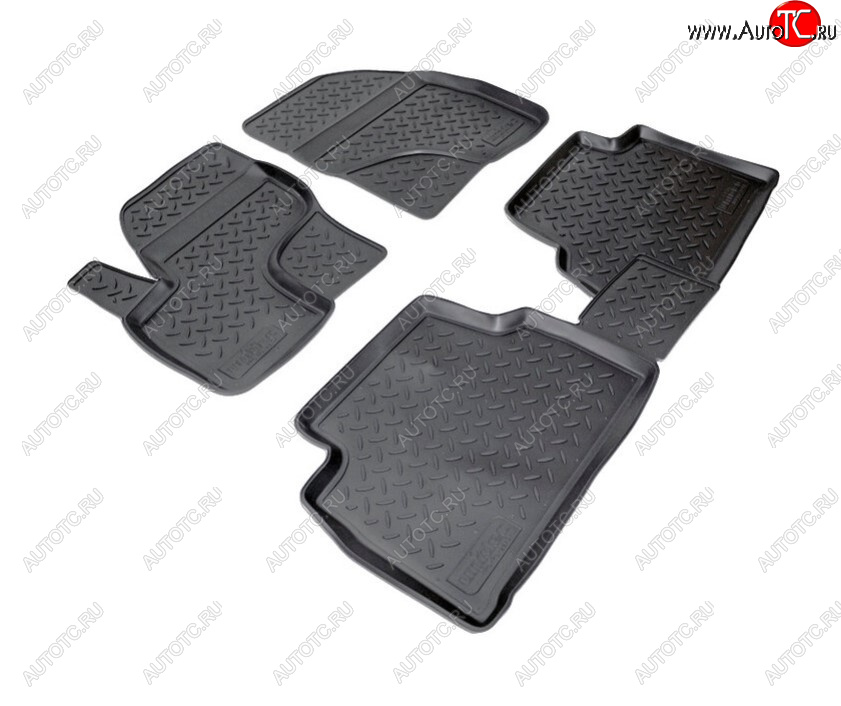 2 099 р. Комплект салонных ковриков Norplast Unidec  Ford Kuga  1 (2008-2013) (Цвет: черный)  с доставкой в г. Калуга