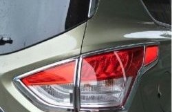 4 749 р. Накладки на фонари СТ Ford Kuga 2 дорестайлинг (2013-2016) (Неокрашенные)  с доставкой в г. Калуга. Увеличить фотографию 1