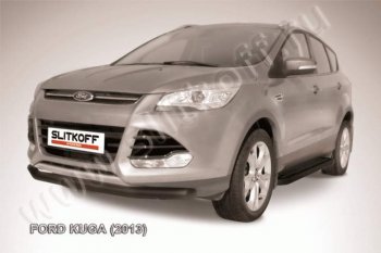 Защита переднего бампера Slitkoff (труба d76) Ford (Форд) Kuga (Куга)  2 (2013-2016) 2 дорестайлинг