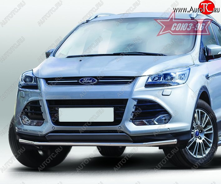 14 264 р. Защита переднего бампера одинарная Souz-96 Premium High (d42) Ford Kuga 2 дорестайлинг (2013-2016)  с доставкой в г. Калуга