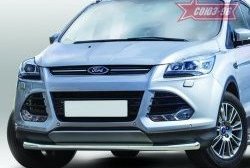 Защита переднего бампера одинарная Souz-96 Premium High (d60) Ford Kuga 2 дорестайлинг (2013-2016)