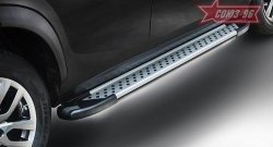 Пороги из алюминиевого профиля Souz-96 Ford Kuga 2 дорестайлинг (2013-2016)