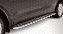 13 549 р. Широкая защита порогов Slitkoff (d57, с листом)  Ford Kuga  2 (2013-2016)  с доставкой в г. Калуга. Увеличить фотографию 1