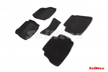 4 799 р. Комплект 3D ковриков в салон (ворсовые / чёрные) Seintex Ford Mondeo Mk4,BD рестайлинг, седан (2010-2014)  с доставкой в г. Калуга. Увеличить фотографию 1