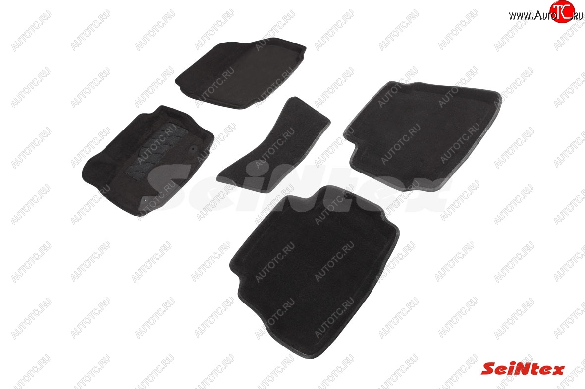 4 799 р. Комплект 3D ковриков в салон (ворсовые / чёрные) Seintex  Ford Mondeo (2010-2014)  с доставкой в г. Калуга