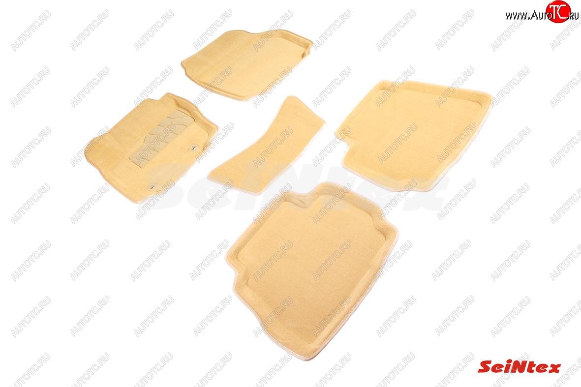 3 779 р. Комплект ковриков в салон Seintex (3D)  Ford Mondeo (2007-2014) (Бежевый)  с доставкой в г. Калуга