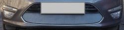 1 539 р. Защитная сетка на бампер Russtal (хром)  Ford Mondeo (2010-2014)  с доставкой в г. Калуга. Увеличить фотографию 1