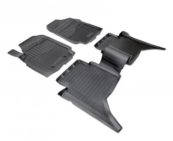 2 259 р. Комплект салонных ковриков Norplast Unidec  Ford Ranger  DoubleCab (2011-2021) (Цвет: черный)  с доставкой в г. Калуга. Увеличить фотографию 1