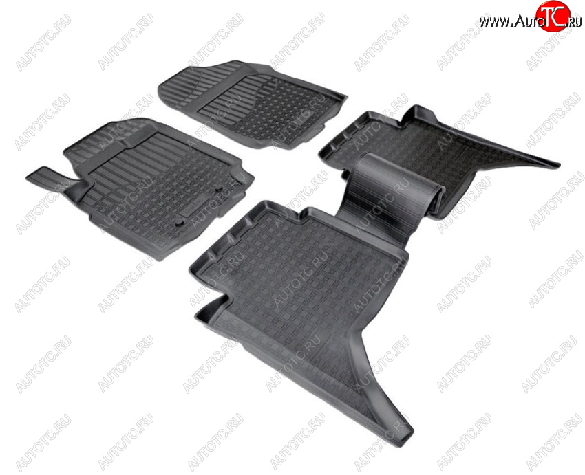 2 259 р. Комплект салонных ковриков Norplast Unidec  Ford Ranger  DoubleCab (2011-2021) (Цвет: черный)  с доставкой в г. Калуга