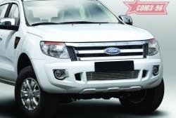 Декоративный элемент воздухозаборника Souz-96 (d10) Ford Ranger DoubleCab дорестайлинг (2011-2016)