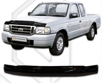 2 079 р. Дефлектор капота CA-Plastic  Ford Ranger  1 (2003-2007) (Classic черный, Без надписи)  с доставкой в г. Калуга. Увеличить фотографию 1
