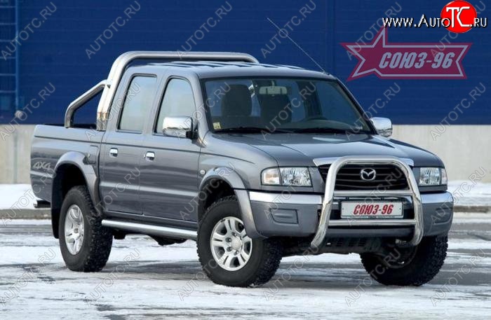 20 114 р. Защита переднего бампера Souz-96 (d76) Ford Ranger дорестайлинг (2006-2009)  с доставкой в г. Калуга