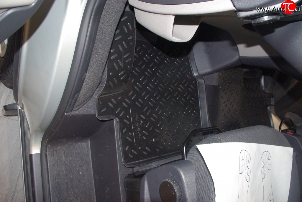 1 839 р. Коврики в салон Aileron (полиуретан, передние 2 шт.) Ford Tourneo Custom дорестайлинг (2012-2018)  с доставкой в г. Калуга
