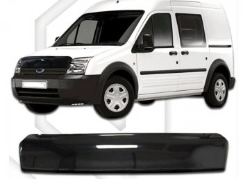2 079 р. Дефлектор капота CA-Plastiс  Ford Tourneo Connect (2002-2013) (Classic черный, Без надписи)  с доставкой в г. Калуга. Увеличить фотографию 1