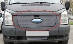 1 879 р. Сетка в решетку радиатора Russtal  Ford Transit  3 (2006-2014) (хром)  с доставкой в г. Калуга. Увеличить фотографию 1