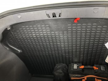 1 579 р. Коврик в багажник Element (полиуретан) (седан)  Volvo S40  MS седан (2004-2012) (Черный)  с доставкой в г. Калуга. Увеличить фотографию 8