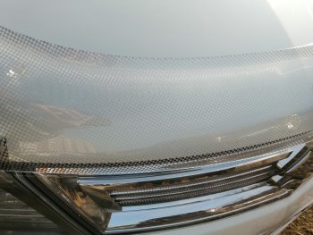 2 599 р. Дефлектор капота CA-Plastiс  Suzuki Solio (2010-2015) (Шелкография серебро)  с доставкой в г. Калуга. Увеличить фотографию 5