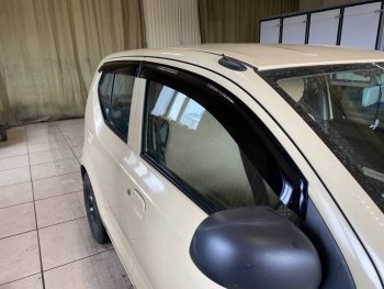 1 989 р. Ветровики дверей CA-Plastic Suzuki Alto HA36/36V хэтчбек 5 дв. дорестайлинг (2014-2021) (Classic полупрозрачный)  с доставкой в г. Калуга. Увеличить фотографию 4